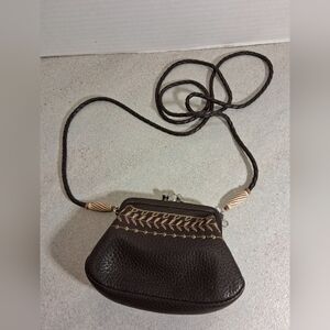 Brighton Leather Crossbody Coin Purse Bag